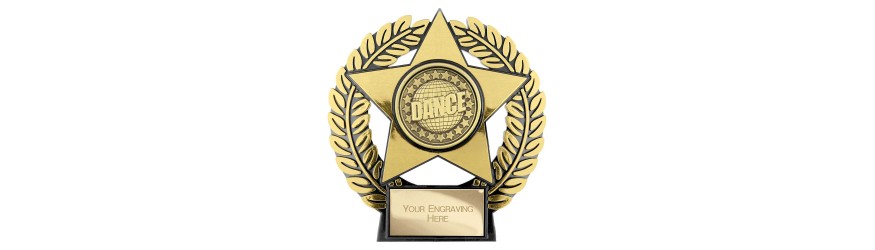 EMPORER STAR DANCE AWARD - 12CM - GOLD, SILVER & BRONZE EMPORER STAR DANCE AWARD - 12CM - GOLD, SILVER & BRONZE